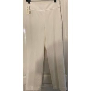 Larry Levine NWOT Women’s Cream Stretch Pants Size 6 Fully Lined Ivory